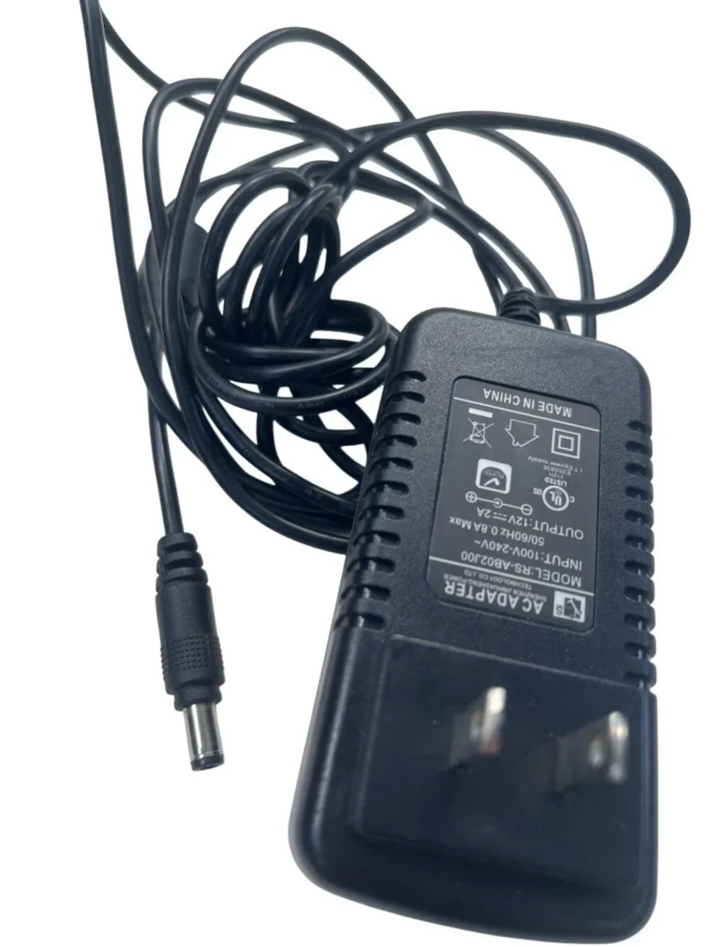 AC Adapter RS-AB02J00 12V 2A Power Supply 106 Inches Cord & Plug Connector 39m